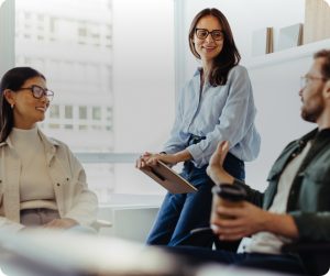 Happy People Talking Tablet